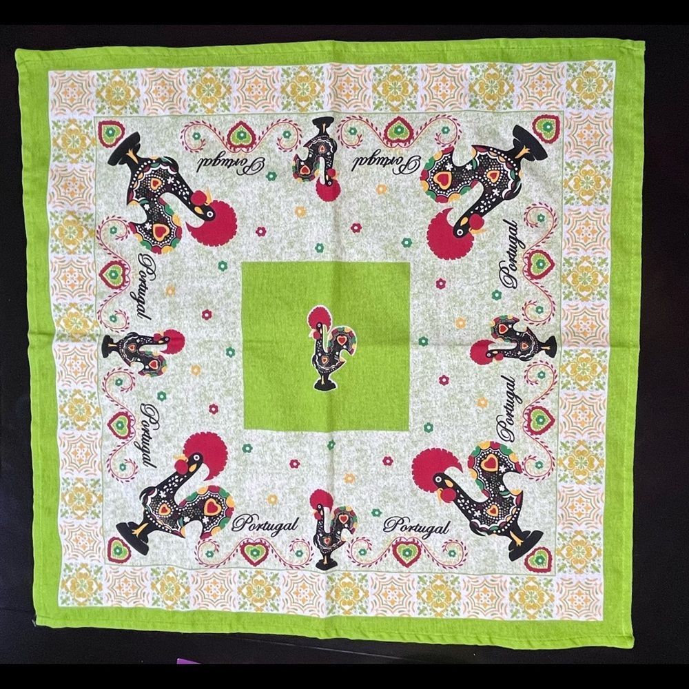 Vintage unused Portugal table topper - vintage linens  
